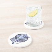 SCHINKEN-LOGO-BLAUER AMATEURFunker Sandstein Untersetzer (Seite)