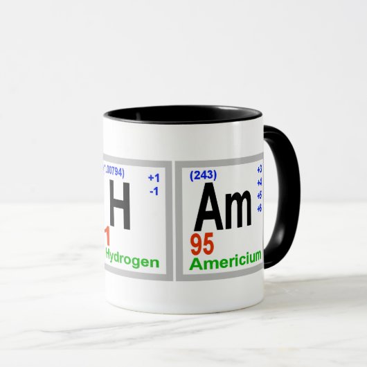 Schinken-Radio-chemische Element-Tasse fertigen es Tasse (VorderseiteRechts)