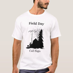 Schinken-Radio-Feld-TagesSilhouette-T-Shirt T-Shirt