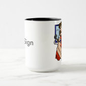 Schinken-Radio fertigen brünette Button-oben Tasse (Zentrum)