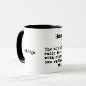 Schinken-Radio-fertigen lustige Definitions-Tasse Tasse (Vorderseite Links)