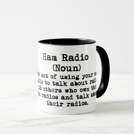 Schinken-Radio-fertigen lustige Definitions-Tasse Tasse (VorderseiteRechts)