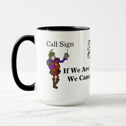 Schinken-Radio-Hamlet-Rufzeichen-Zitat-Tasse Tasse (Links)