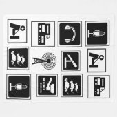 Schinken-Radio-Ikonen-Fleece-Decke Fleecedecke (Vorderseite (Horizontal))