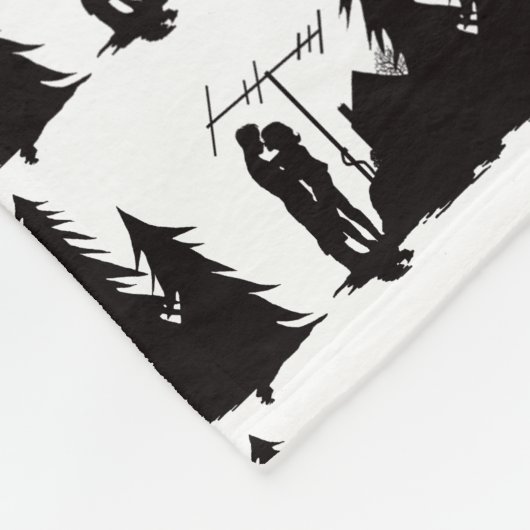 Schinken-Radio-küssende Fleecedecke (Ecke)