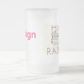 Schinken-Radio-Rufzeichen-Tasse Mattglas Bierglas (Mittel)