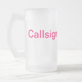 Schinken-Radio-Rufzeichen-Tasse Mattglas Bierglas (Links)