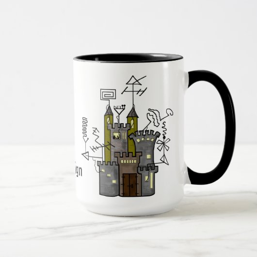 Schinken-Radio-Schlossshack-Tasse fertigen es Tasse (Rechts)