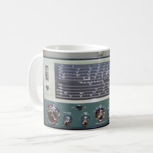 Schinken-Radio-Tasse Kaffeetasse (Vorderseite Links)