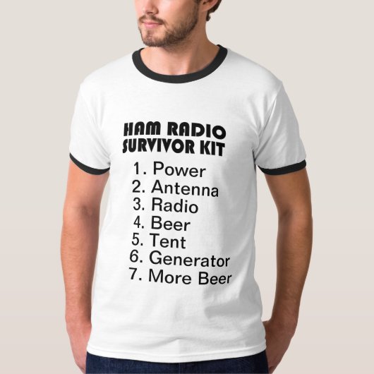 Schinken-Radio-Überlebend-Ausrüstungs-T - Shirt (Vorderseite)