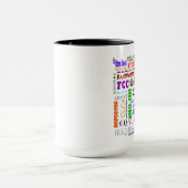 Schinken-Radio-Wort-Collagen-Tasse fertigen es Tasse (Zentrum)