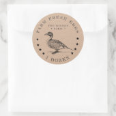 Schinken Runder Aufkleber (Tasche)