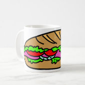 Schinken-Sandwich Kaffeetasse (Vorderseite Links)
