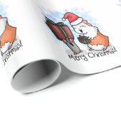 Schinken und Piggy Weihnachten Geschenkpapier (Rolleneckpunkt)