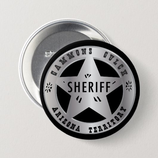 Schinkengulch-Sheriff-Abzeichen Button (Vorne & Hinten)