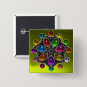 SCHINKSTAR MIT FARBEN GEMSTONES, Gelb Button (Vorne & Hinten)