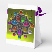 SCHINKSTAR MIT FARBEN GEMSTONES, Gelb Geschenkschachtel (Rückseite)