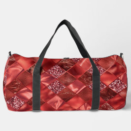 SCHINNE ROTE DIAMOND-TEXTURE SIEHT AUS DUFFLE BAG