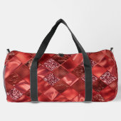 SCHINNE ROTE DIAMOND-TEXTURE SIEHT AUS DUFFLE BAG (Rückseite)