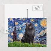 Schipperke 2 - Sternennacht Postkarte (Vorne/Hinten)