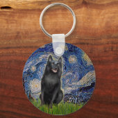 Schipperke 5 - Starry Night Schlüsselanhänger (Vorderseite)