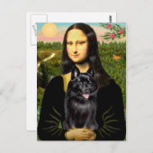 Schipperke 7 - Mona Lisa Postkarte (Vorne/Hinten)
