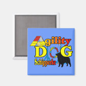 Schipperke Agility Geschenke Magnet (Vorderseite/Rückseite)