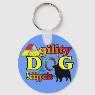 Schipperke Agility Geschenke Schlüsselanhänger