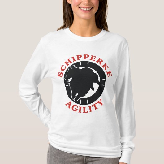 Schipperke-Agility-Liebe T-Shirt (Vorderseite)