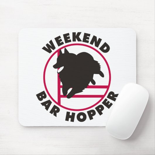 Schipperke-Agility-Wochenenden-Bar-Trichter Mousepad (Mit Mouse)