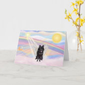 Schipperke Angel Karte (Gelbe Blume)