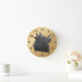 Schipperke Art Runde Wanduhr (Zuhause)