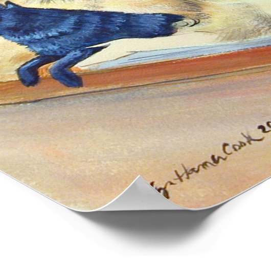 Schipperke Art Wall Poster (Ecke)