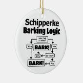 Schipperke Barking Logic Keramik Ornament (Rechts)