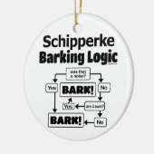 Schipperke Barking Logic Keramik Ornament (Links)