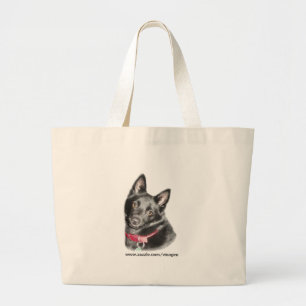 Schipperke Bild Jumbo Stoffbeutel