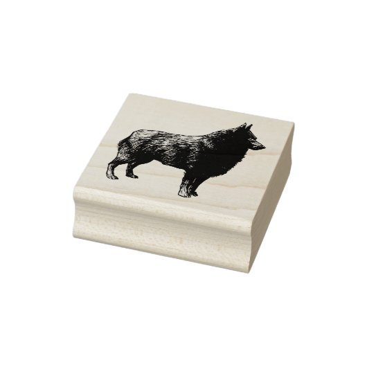 Schipperke Dog Breed Gummistempel (Stempel)