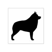 Schipperke Dog Breed Silhouette Gummistempel (Prägung)