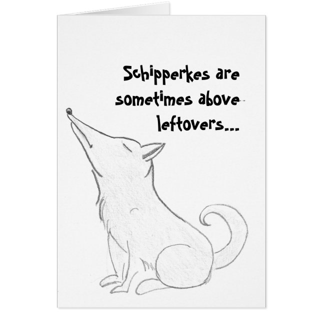 Schipperke Dog Cartoon (Vorne)