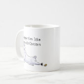 Schipperke Dog Cartoon Kaffeetasse (Vorderseite Links)