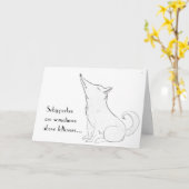 Schipperke Dog Cartoon Karte (Gelbe Blume)