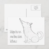 Schipperke Dog Cartoon Postkarte (Vorne/Hinten)