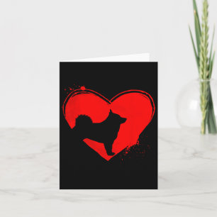 Schipperke Dog Herzform Valentine Dog Liebhaber Karte
