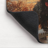 Schipperke Dog Rustic Winter Sunset Mousepad (Ecke)