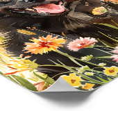 Schipperke Dog Watercolor Portrait Wall Poster (Ecke)