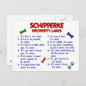 SCHIPPERKE-Eigentumsrecht 2 Postkarte (Vorne/Hinten)