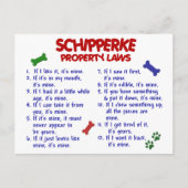 SCHIPPERKE-Eigentumsrecht 2 Postkarte (Vorderseite)