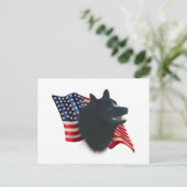 Schipperke Flag Postkarte (Stehend Vorderseite)