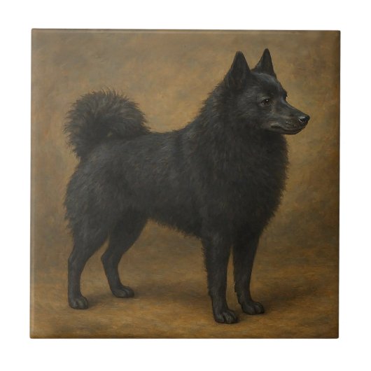 Schipperke Fliese (Vorderseite)