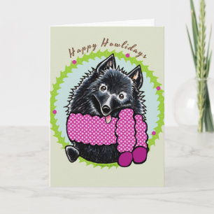 Schipperke Frohe Howlidays Feiertagskarte